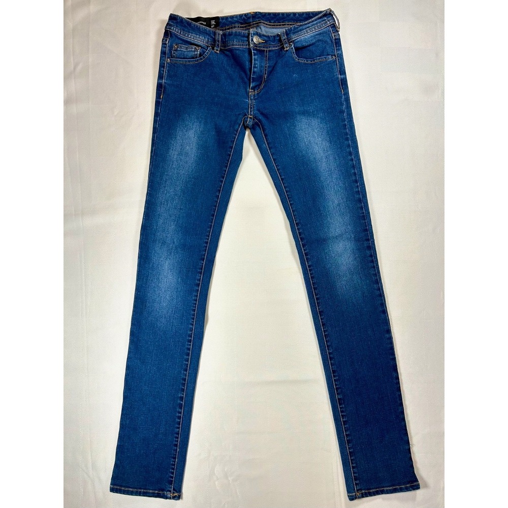 Armani Exchange A/X Womens Low Rise Skinny Jeans Size 27 x 32 LONG Medium Wash